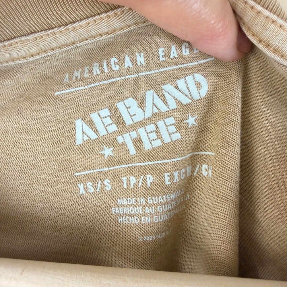 American Eagle Sublime Tee XS Tan Graphic Band Shirt Grunge Oversized - Picture 3 of 8